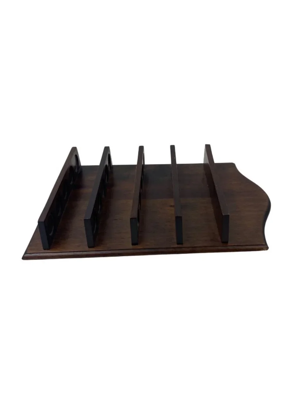 Wooden Thimble Display Shelf With 5 Tiers Dark Finish Holds Up To 25 Thimbles